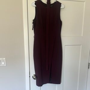 Elegant Burgundy Sleeveless Dress